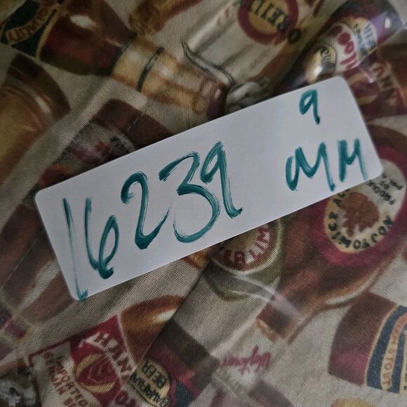 VTG Johnny Cotton Shirt Mens Extra Large Button Up Beers All Over Print USA XL‎ - Picture 9 of 9